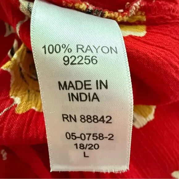 Woman Within Sleeveless Red Floral Shift Dress - Picture 5 of 8